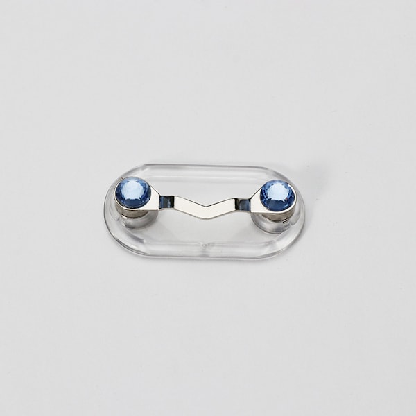 Navneskilt, magnet badgeholder, brilleskilt fra (Rustfrit stål med krystaller), Gaver til mor og far