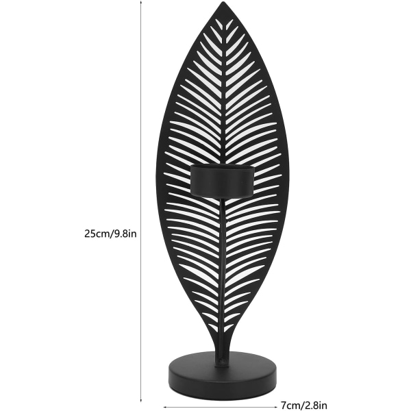Iron-kynttilänjalka Ainutlaatuiset ja muodikkaat lehtien muotoiset kynttilänjalat, kynttilänjalkojen koristeet hääjuhliin, kotiin, kirjakaupat, kahvila