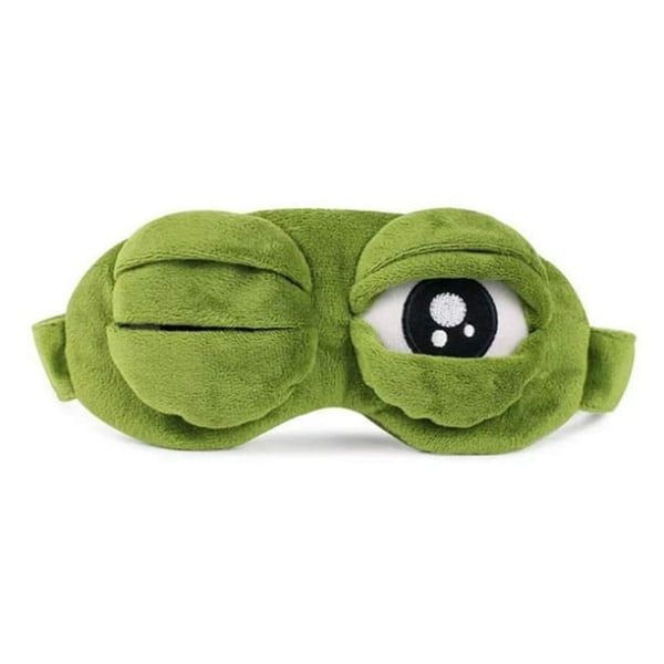 Sød grøn frø Sjove øjenmasker til voksne Børn Sjove bind for øjnene med åbne øjne Sovemaske Blindfold frø