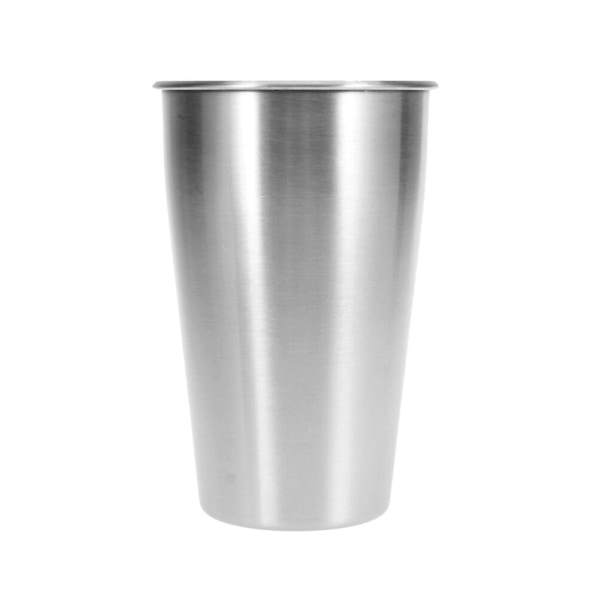 4 st 500 ml Rostfritt Stål Ölkopp Bärbar Enkelväggad Mugg Utomhus Kaffekopp Bilkopp (silver) 500 ml 13,5 x 8,8 x 6 cm 500ml 13.5x8.8x6cm