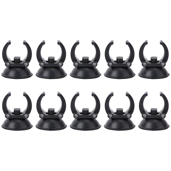 10 stk Akvarium Fiskedunk Varmer Fiskedunk Stativ Fiskedunk Stativ Akvarium Klip Akvarium Opdrætter Black