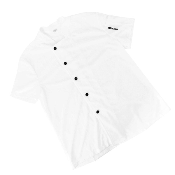 1 kpl Hengittävä Kokin Asuste Lyhythihainen Keittiön Kokin Asuste Ravintolapalvelu Valkoinen XXXL White XXXL