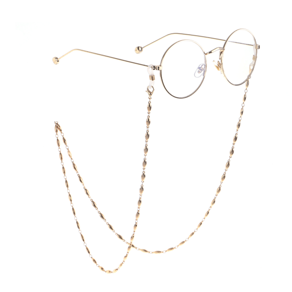 Sunglasses Chains for Women Elegant Eyeglasses Holder Chain Eyewear Strap Chain Beaded Cord Gold (bead-gold)