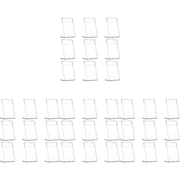 45 stk Akryl Display Stativ L-formet Skråt Skilt Holdere Skrivebord Papir Menu Holder 36 stk 9x6cm 36 pcs 9x6cm