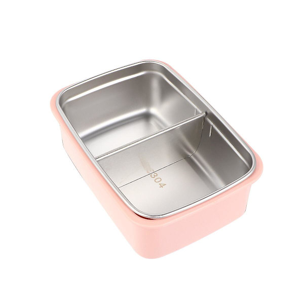 900ml Lunsjboks med rom, Bento-beholder, Bærbar matboks med ett lag, Rosa, 18X12.7X7CM Pink 18X12.7X7CM