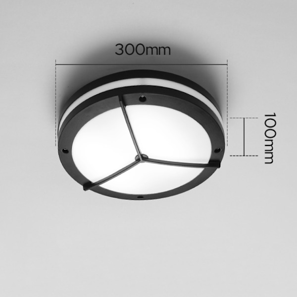 Vanntett LED Taklampe, LED Taklampe IP65 for Stue, Bad, Kontor, Utendørs Veranda og Mer (30w + Hvitt Lys J)