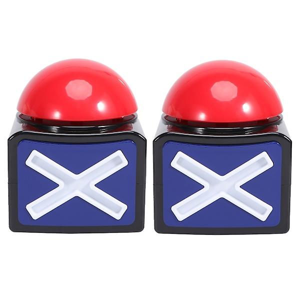2 st Squeeza Ljudbox Spel Svar Buzzer Elektronisk Ljudleksak TV-Show Ljudknapp Utan Batteri Red 11.2*11.6cm