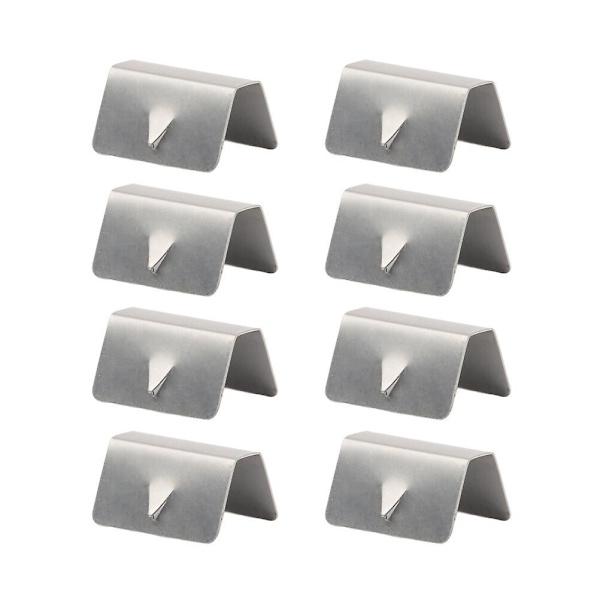8 stk Rustfritt Stål Vindskjerm Klips Vindavvisere Klips Avvisere Klips Bil Vind Reflektorer Ch Silver 2X1.05cm