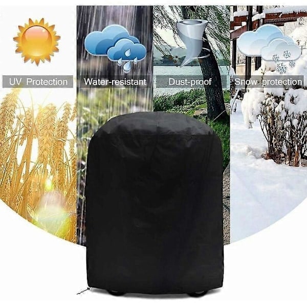 Grillöverdrag, runt grillöverdrag, grillöverdrag presenning, vattentätt grillöverdrag med UV-skydd (70 x 70 cm),_ryy