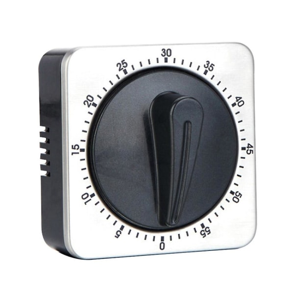 Magnetisk Timer Köksnedräkning Timer Sport Timer Tidshantering Timer Mekanisk Bakning TimerBla Black 6.8X6.8X2.5cm