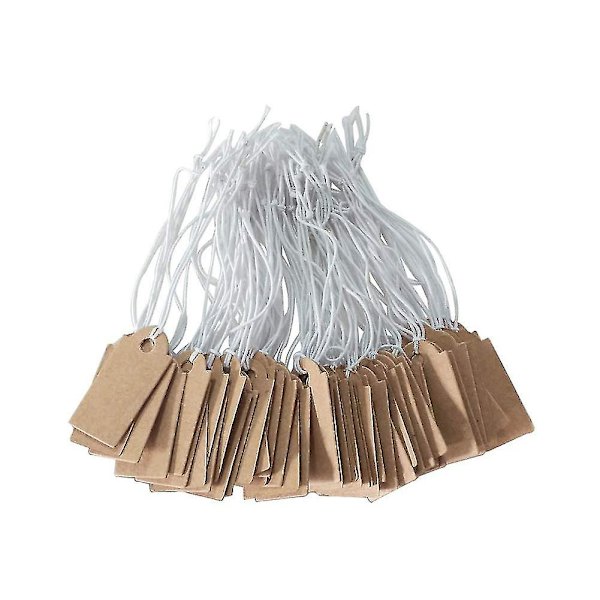 300 stk. Prislapper Skrivebare Blanke Merkingsetiketter 1,02 x 0,47 tommer Rektangel Smykke Etiketter Kraft Display Etiketter