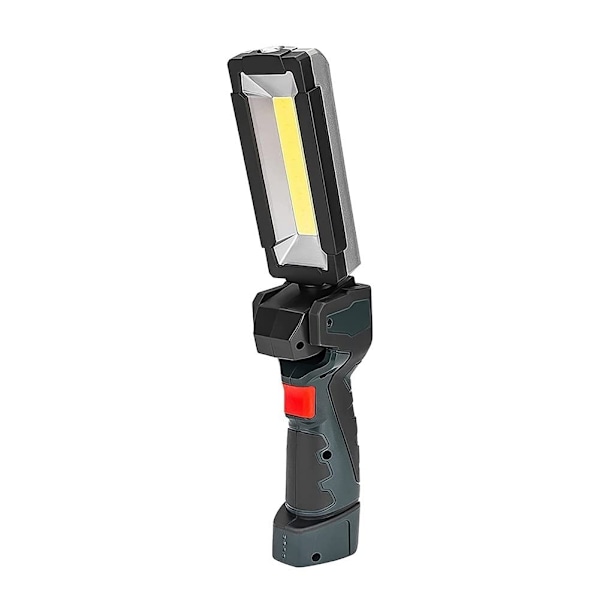 Genopladelig COB arbejdslampe med magnetisk base, bærbar mekaniker arbejdslommelygte, 360° drejelig LED arbejdslampe til bilreparation
