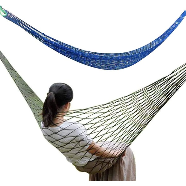 Bärbar Nylon Trädgårdshängmatta Hängande Enkelsäng För Resor Camping