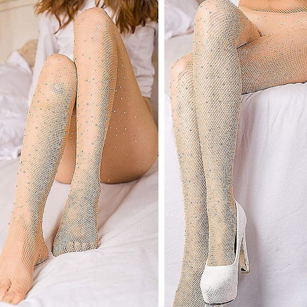 Rhinestone Fishnet Strumpbyxor Kristallnät Strumpbyxor För Kvinnor Fest