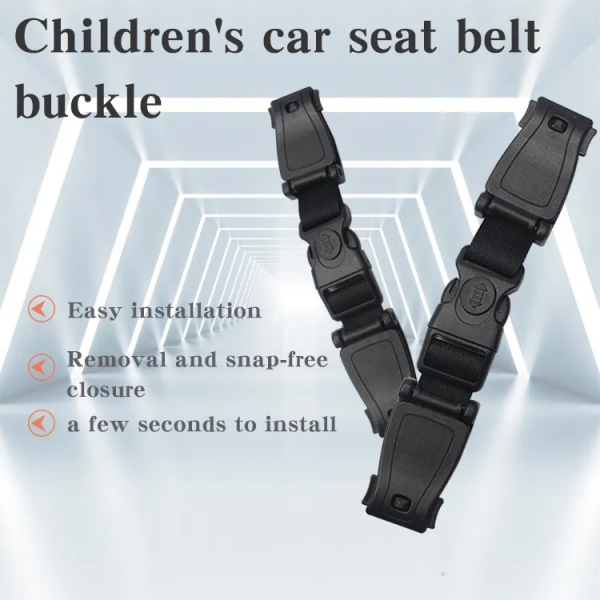 Clip för barnbröstsele Anti-halk baby kompatibel med säten, barnvagnar, barnstolar, skolväskor, sele Universal (svart av 2)