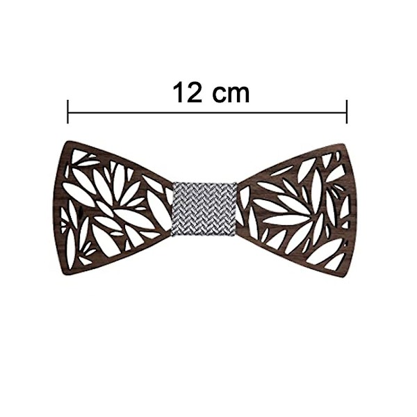 Klassisk Handgjord Herrar Trä Slips Fluga Trä Fluga Manschettknappar Corsage Kvadratisk Halsduk Set Silver Silver