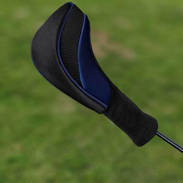 Blå - 3 golfklubbsöverdrag, träöverdrag