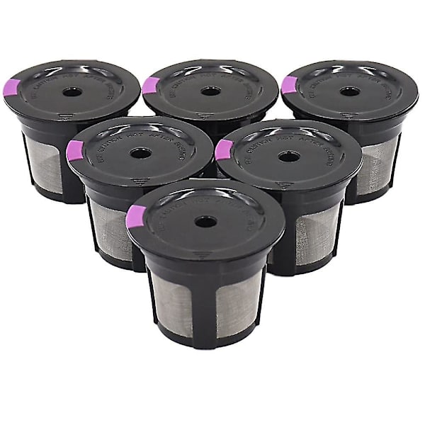 6 stk gjenbrukbare K-kopper, påfyllbare kaffefilter, kompatible pods, nettfilter, kompatibel med kaffemaskin