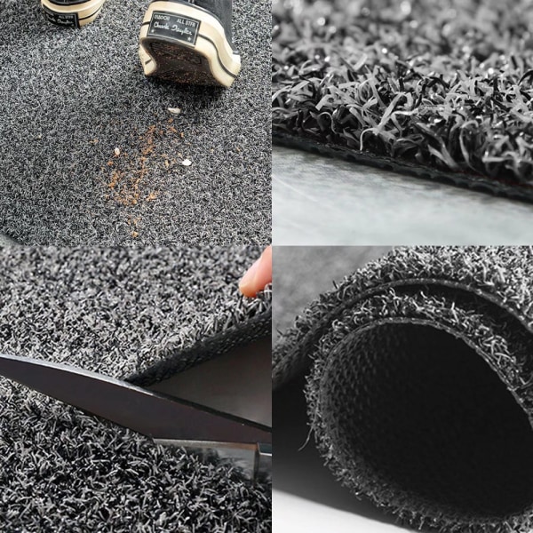 Dørmatter, Antislip Matter, Gangtæpper, Udendørs Støvtæpper, Dørmatter, 42 * 67cm Grå
