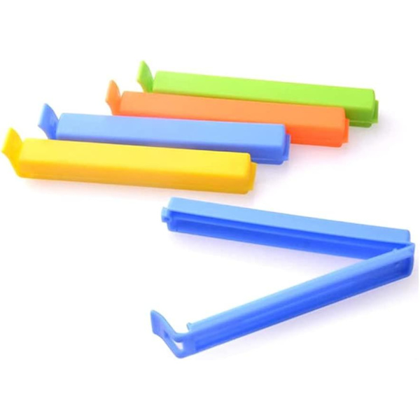 Matpåseklämmor Kraftiga Frysförslutningsklämmor För Matförvaring, Snacks, Slumpmässiga Färger, 10-pack