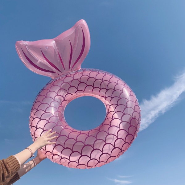 Uppblåsbar Badring, Barn Söta Pool Float Tube Dekorationer Simringar Utomhus Pool Strand Vatten Floats Party Tillbehör Barn Floaties