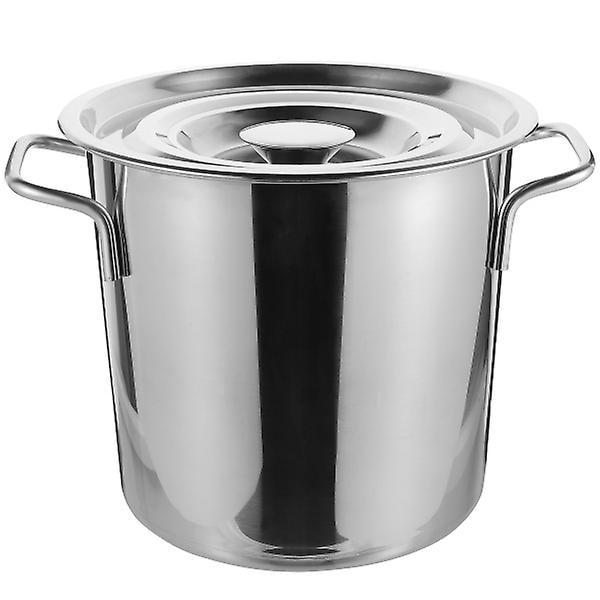 Soppa Gryta I Rostfritt Stål Skaldjur Kockning Hink Metall Skaldjur Kokare Skaldjur Koka Gryta För Spis Silv Silver 27X20X20CM