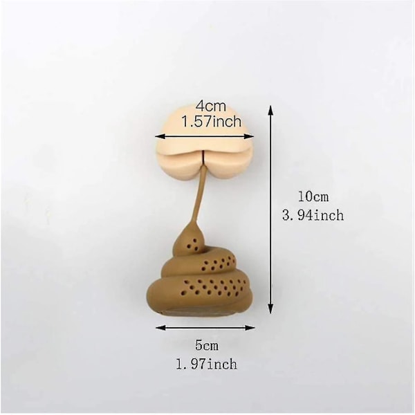 Återanvändbar Silikon Teinfuser Kreativ Bajsformad Rolig Örttepåse Kaffefilter Diffuser Sil Tillbehör