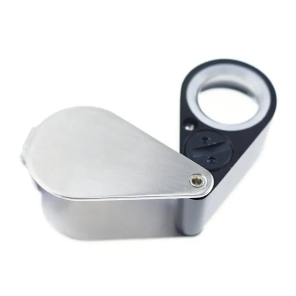 21mm Juveler Loupe Triplet Linse 10x Forstørrelsesglas med LED og UV Lys, til Ædelstensentusiaster