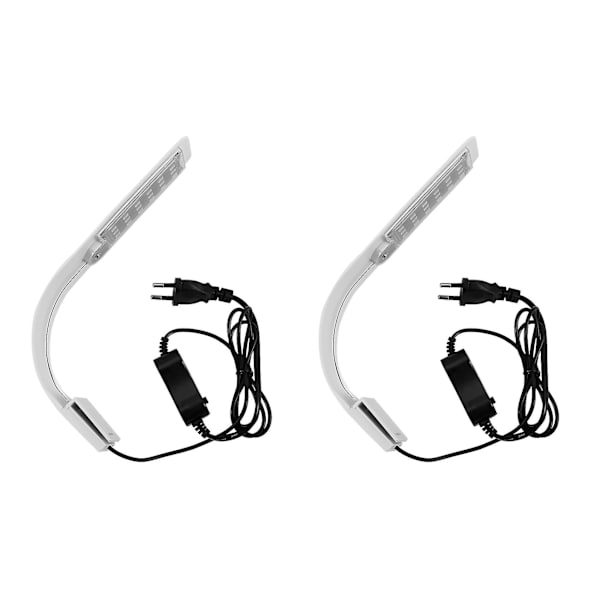 Blå Hvid Led Akvarielys Klip Fiskekum Lampe Belysning EU Stik