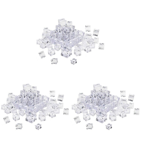 240 stk 20mm Kubeformet Kunstig Akryl Isbiter Glassglans Isbiter Krystallklar Fotografi 240 pcs 2mm