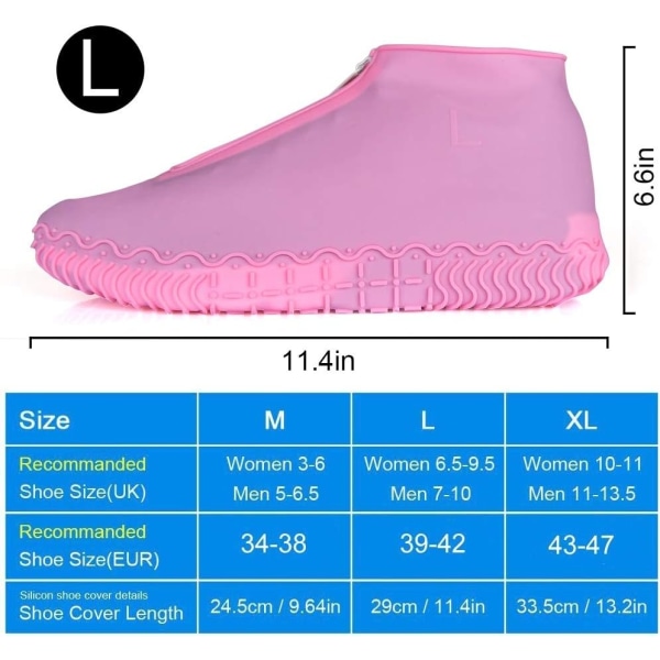 Pink vandtæt skoovertræk (M)