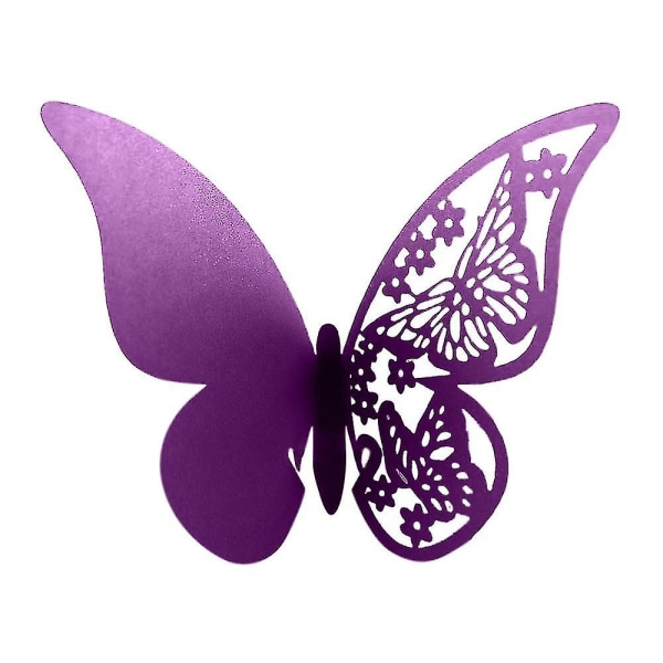 100 stk Butterfly Navnekort til Bryllup Kompatibel med Vinglass Perlemor Kort