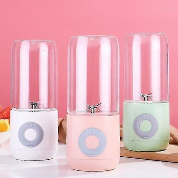 500ml USB Ladattava Sähköinen Hedelmämehu Mehu Tehosekoitin Koti Keittiötyökalut Pinkki Pink