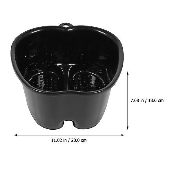 1 kpl Jalkakylpyamme Kotitalous Muovi Hieronta Jalkapesun Terveydenhuollon Säiliö Musta 28x27cm Black 28x27cm