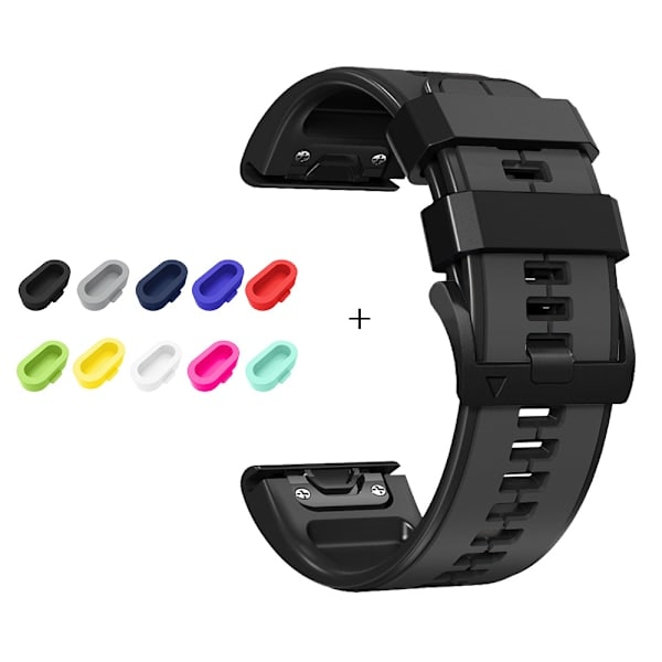 RYI_22 26mm Silikonarmband för Garmin Fenix 7x 6 5 6X Pro 5X Plus Fenix 3HR Snabbfäste Armband för Garmin Enduro 2 Band C Fenix 7X 6x 5x