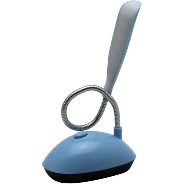 Fleksibel Batteridrevet Bordlampe Skrivebordslampe Læringslys For Barn (2 stk, Blå+hvit)