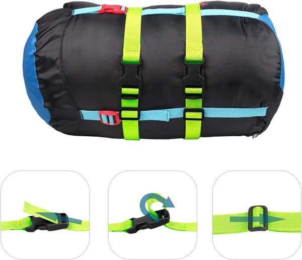 4-pack justerbara bagageremmar, 198 cm, hållbara plastspännen, för resväskor, ryggsäckar och resor, fluorescerande grön