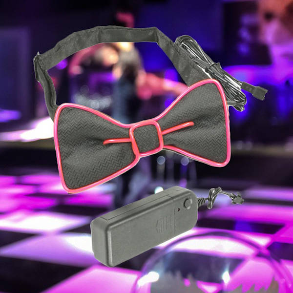 LED-lysende slips, Neon Glow i mørket LED-slips for festfestivalkostyme