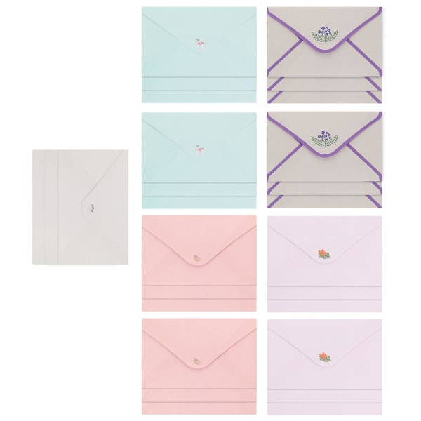 45-pack A5 Brevpapper Kreativ Pappersvaror Brevpapper Kuvert Set Blandade Färger Assorted Color