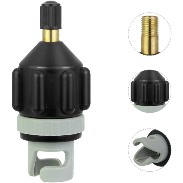 5 stk Oppblåsbare Båt SUP Pump Adapter Luftpumpe Konverterer Konvensjonell Pump Adapter Luftventil Adapter Pumping Head Connector for Oppblåsbare Roing Båt