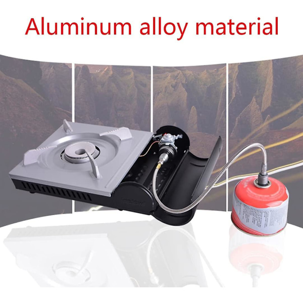 Gasomvandlare Gasadapter Omvandlare Campingkök Anslutningsflaska Adapter För Utomhusvandring Picknick Cylinderbehållare Konvertera Spisar Och Tillbehör(
