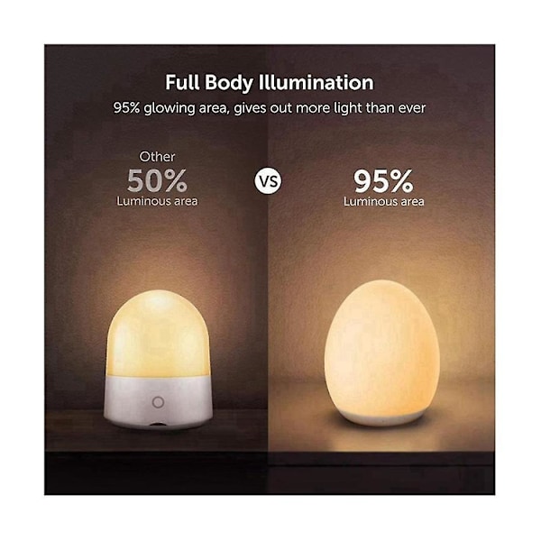 Natlampe, baby natlampe med dæmpningsfunktion, genopladelig natlampe med 1 times timer &
