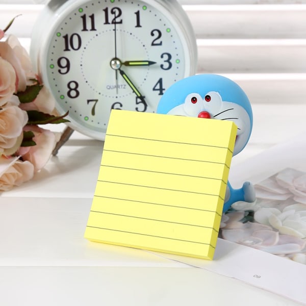 (5-pack) Linjerade klisterlappar 3cmx3 cm Ljusa Rutade Post-it-lappar Färgglada Superklibbiga Memoblock Starkt Lim, 100 Ark