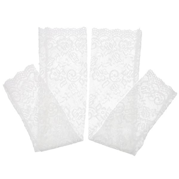 1 Par Damöverärmar Användbara Skyddande Armöverdrag Kreativa Sommarridande Armskydd För Utomhus White 55cm