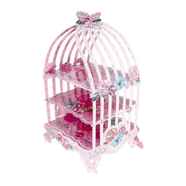 1 stk Donuts Papir Display Stativ Cupake Display Stativ Kreativ Dessert Holder Rosa 23.5 * 47cm Pink 23.5*47cm