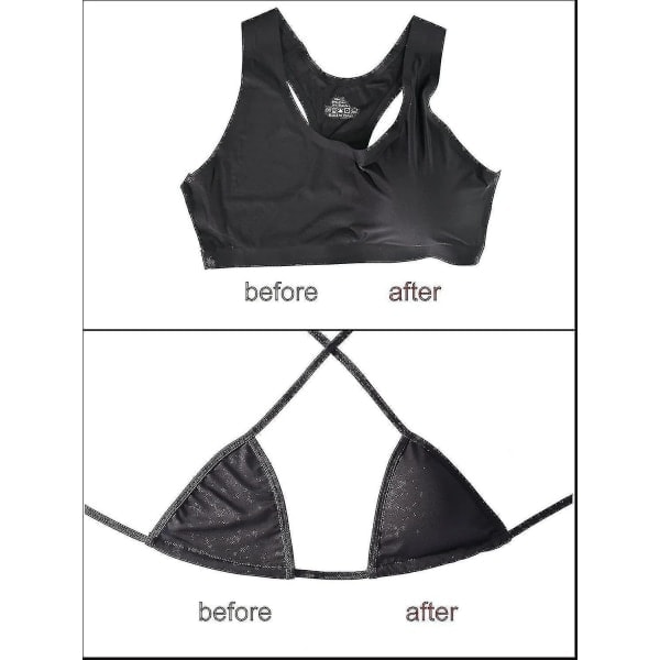 /Ryi/3 Par BH-inlägg Bikini-inlägg BH-kuddar Push-up-kuddar, Triangelform