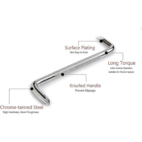 3 stk. Offset skrutrekkersett med sporhode og magnet, z-formet skrutrekkerhode, kryssformet Torx-skrutrekker, mini dobbel skrutrekker med skiftenøkkel