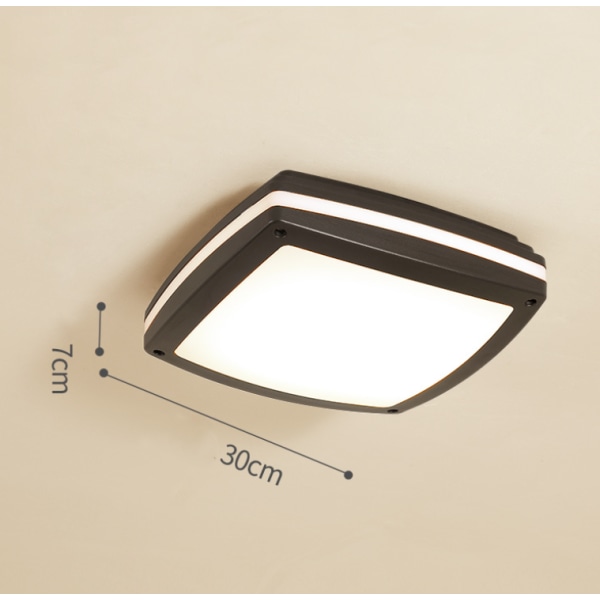 Vanntett LED Taklampe, LED Taklampe IP65 for Stue, Bad, Kontor, Utendørs Veranda og Mer (30w + Varmt Lys C)