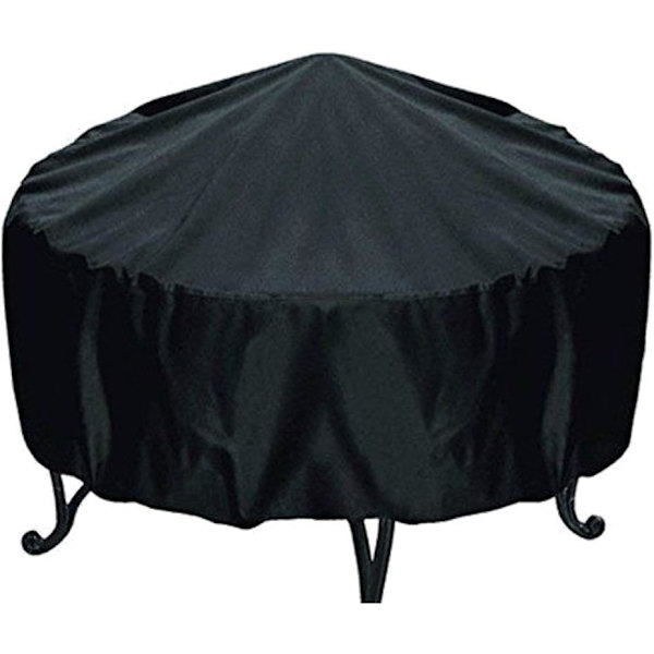 Sort Rund Ildstedsdæksel Polyester Støv- og Vandtæt til Komfur Brazier Beskyttelse (40x17.71 Tommer)