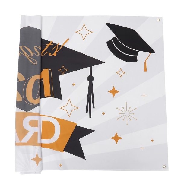 1 Set Examenssäsong Banner Bakgrundsbanner Examensparty Dekoration Vit 180x90x0.01cm White 180x90x0.01cm